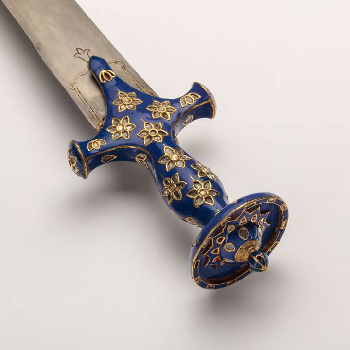 Indian Sword with Champlevé Enamelled Hilt